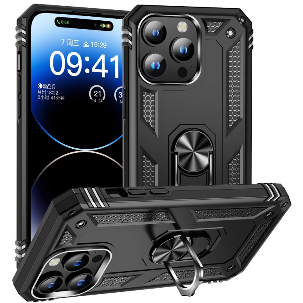 Coque hybride Ring pour iPhone 16 Pro Coque hybride Ring pour iPhone 16 Pro
